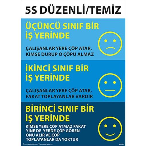 5S Bir şey İçin Her şey Uyarı Levhası, 5S İş Güvenliği Levhaları, 5S Daha Güvenli ve Daha Verimli Uyarı Levhası, 5S Nedir Uyarı Levhası, 5S Temizlik ile Başlar Uyarı Levhası, 5S Düzenli Temiz Uyarı Levhası, 5S Kayıtsız Kalma Uyarı Levhası, 5S Standartları Uyarı Levhası, 5S Bulunması Kolay Uyarı Levhası, 5S Yapıyoruz Kırmızı Uyarı Levhası, 5S Yapıyoruz Uyarı Levhası, 5S Kolaylıktır Uyarı Levhası, 5S Flama Çeşitleri, 5S Temizlik ile Başlar Uyarı Levhası